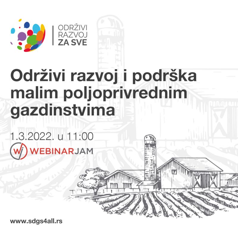 ONLINE WEBINAR - Održivi razvoj i podrška malim poljoprivrednim gazdinstvima