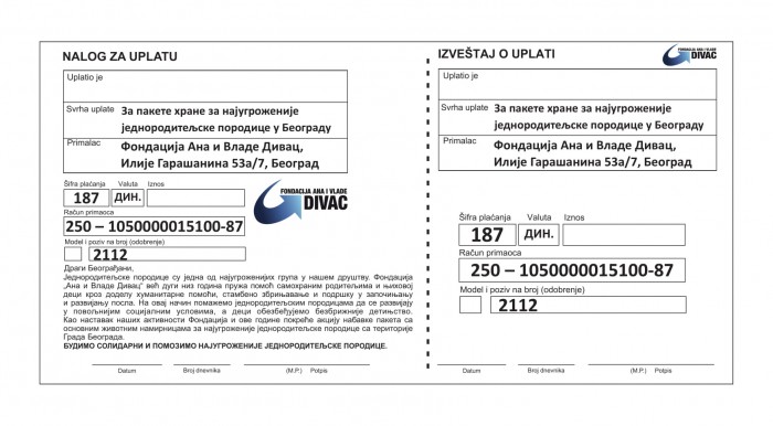 Akcija za pomoć najugroženijim jednoroditeljskim porodicama u Beogradu